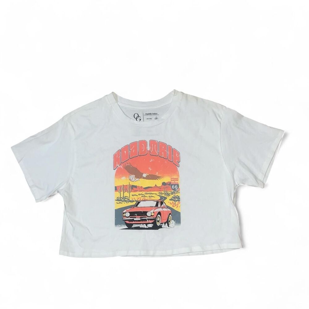 Organic Generation Women's Road Trip Crop Tshirt SZ L